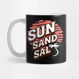 Sun Sand Salt Hello Summer Bye School Vintage Funny Surfer Riding Surf Surfing Lover Gifts Mug